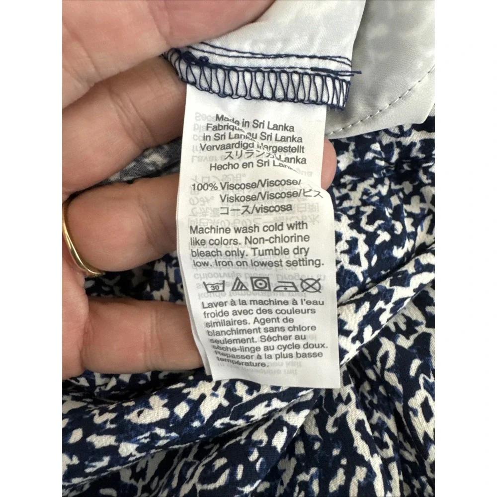 Madewell Women's‎ S Pull On Relaxed Shorts Blue White NWT Inseam 3.75